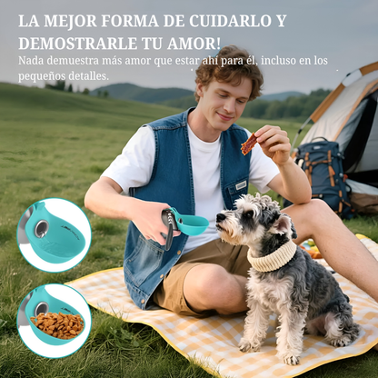 Botella de agua portátil 2 en 1 para perros